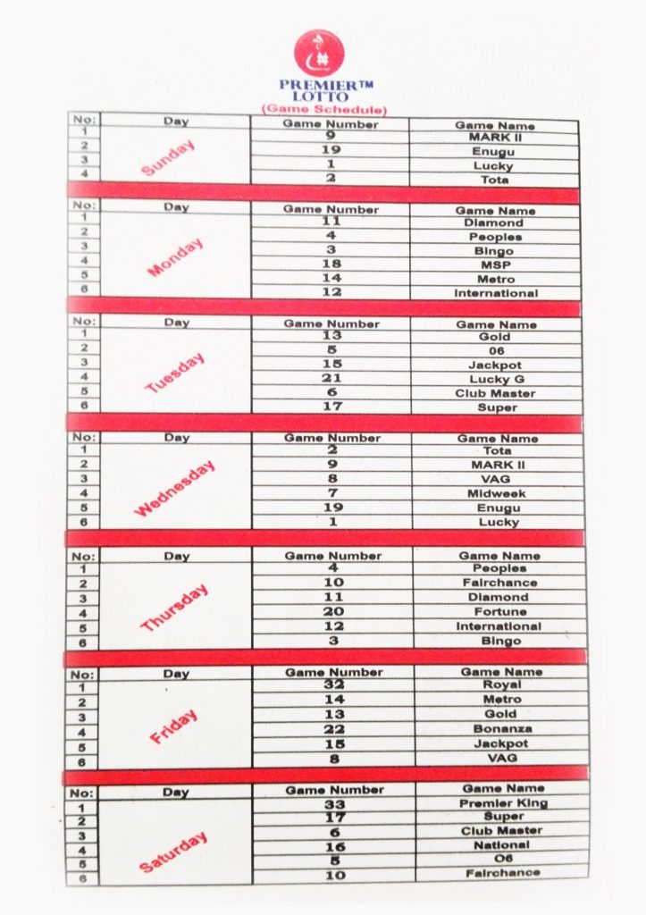 Baba Ijebu game schedule